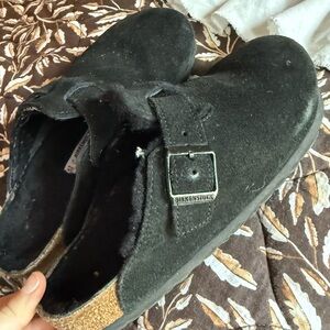 Birkenstock Kids Black Slippers